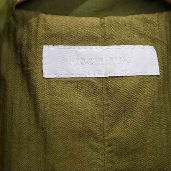 New. Nicole Fahri acid green knee length trench coat. Size small/4 - Picture 6 of 8